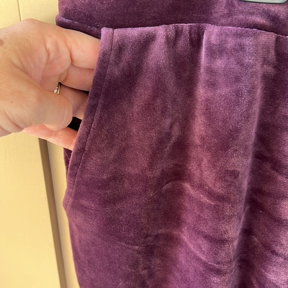 LOGO by Lori Goldstein Plumb Velour Pull-on Elastic Waist Jogger Pants 2X Petite - Picture 4 of 9